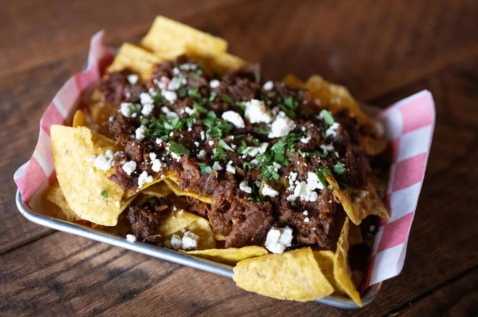 Brisket Nachos at Stockyard Brewery